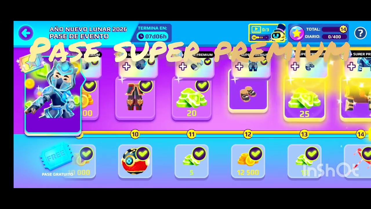 Pase super premium pkxd año nuevo lunar 2026 + crazy run #pkxd #gaming 