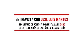 ENTREVISTA A JOSÉ LUIS MARTOS (FE CCOO ANDALUCÍA) - ELECCIONES SINDICALES del 23 de MAYO de 2024 🔴🗳