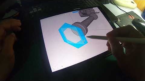 Nut and bolt modeing using Shapr 3D in Apple Ipad Pro