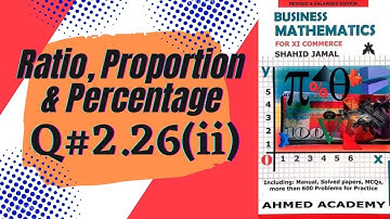 Business Math Q#2.26(ii) For I.Com Part I Shahid Jamal Sindh Board.