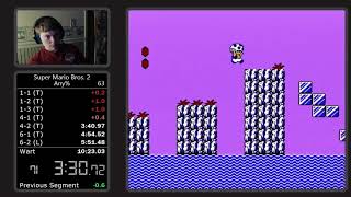 (10:00) Super Mario Bros. 2 any% speedrun