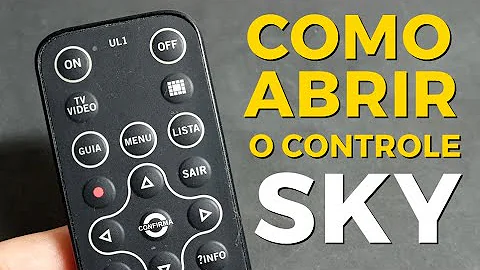 Como abrir o controle branco da Sky?