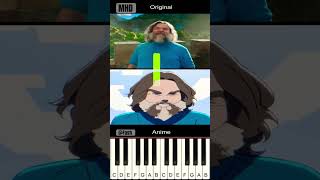 I Am Steve Minecraft Movie Vs Anime - Piano Tutorial