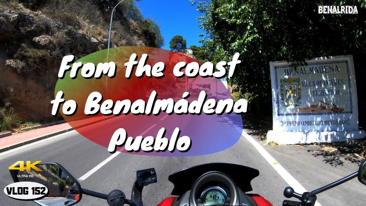 Short scooter ride from the coast to Benalmádena Pueblo 2019 VLOG152