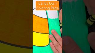 Candy Corn Vibes Only 🧡💛🤍 #coloring #crayons #art #halloween #drawing #coloringpages