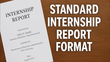 Standard Internship Report Format !