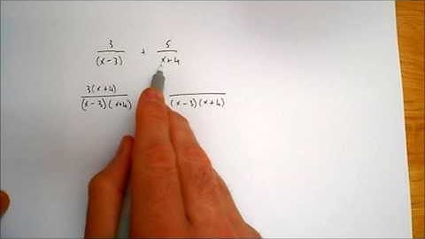 Adding and subtracting algebraic fractions