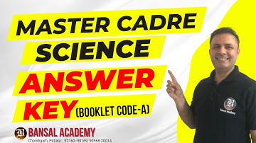 Master Cadre Science Answer Key Booklet Code A 2022 | Master Cadre New Update | Master Cadre 2022