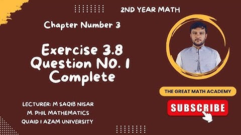 Exercise 3.8 Question no. 1 Complete || 2nd Year Math Chapter 3 || Integration || Fsc2 Ics2