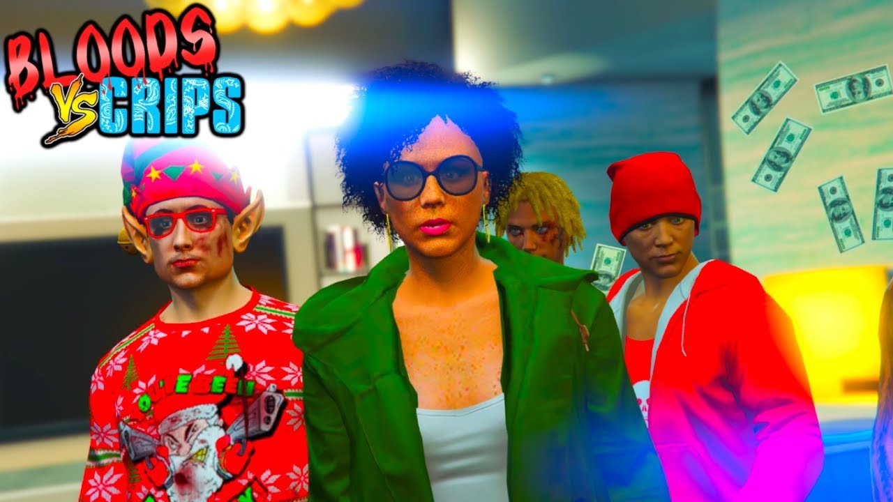 BLOODS VS CRIPS GANG WAR 'THOT GIRLFREIND #11' (GTA5 SKIT) gaming logo