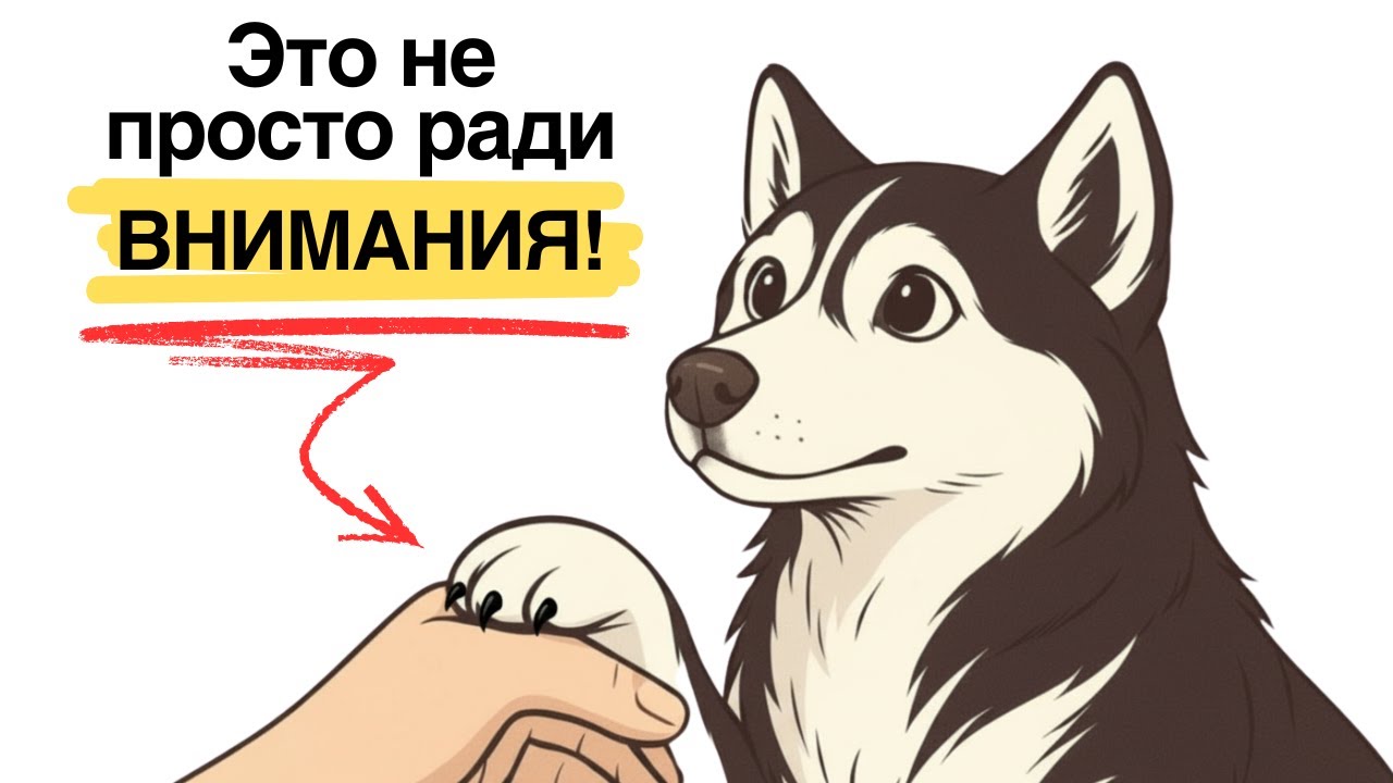 Большинство хозяев не знают, почему собака кладёт лапу на них!