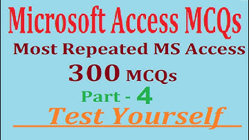 Most Repeated Top 300 MS Access MCQs || ms access mcq questions and answers (smart mcqs part 4)