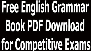 Free English Grammar Book PDF Download for Competitive Exams screenshot 4