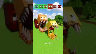 Minecraft Rainbow Mob Evolution Challenge | Color Levels Battle Adventure