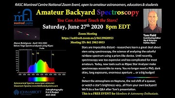 Amateur Backyard Spectroscopy