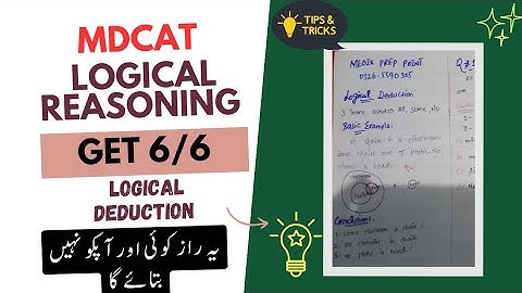 Logical Deduction | MDCAT Logical Reasoning | Tips and Tricks