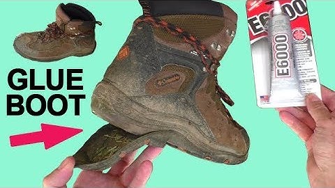 How to Fix a SHOE with the Heel Falling off. GLUE Re Attach Boot Sole with E6000 Flexible