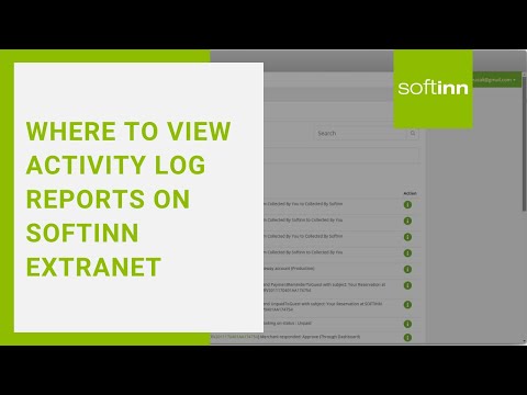 Where to View Activity Log Reports on Softinn Extranet (Hotel Booking Engine)