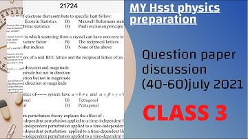 Hsst  physics question paper solved/class 3/set question paper solved