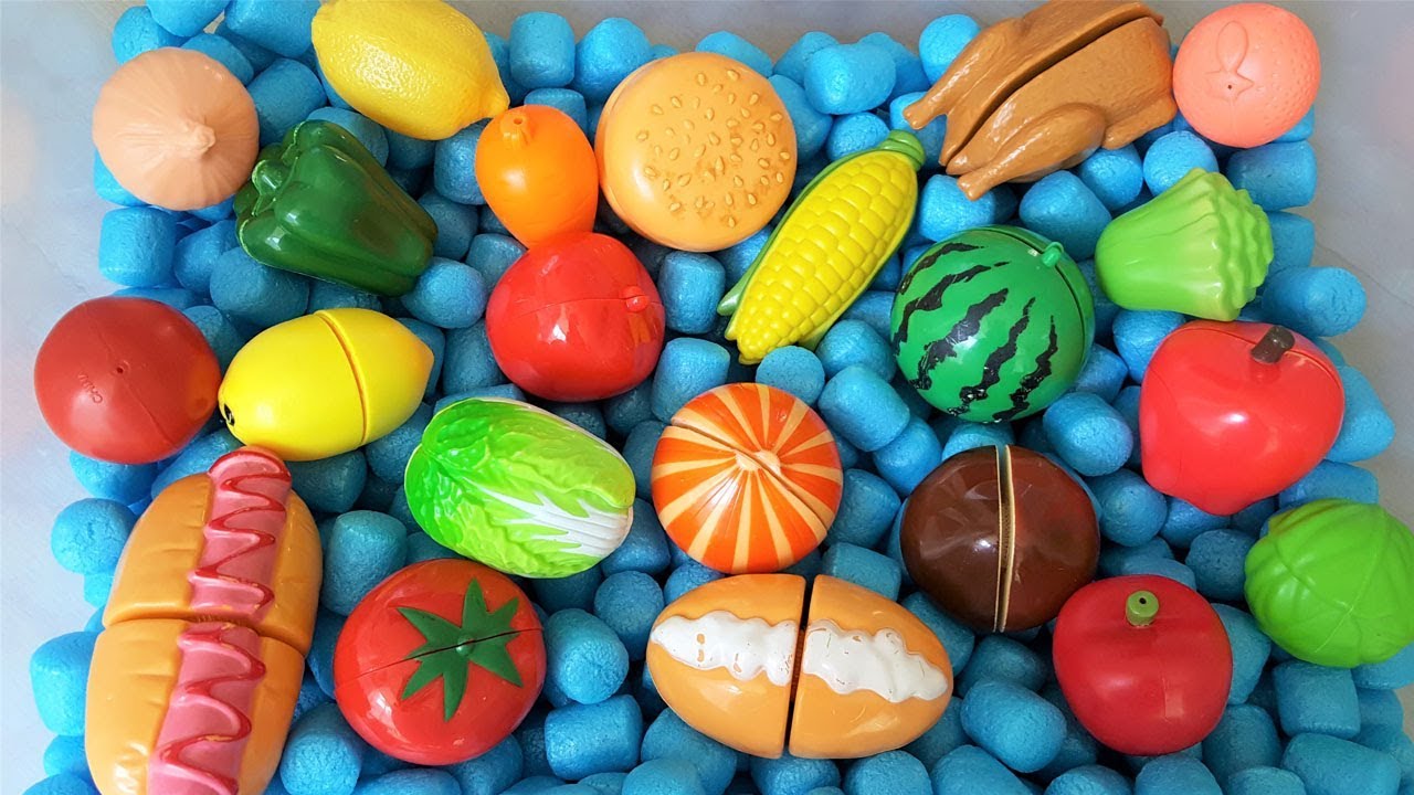 Learn names with fruits and vegetables in blue tubeㅣ jamjamtoy
