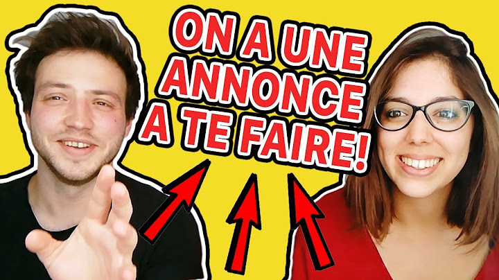 ON A UNE ANNONCE A TE FAIRE!!!