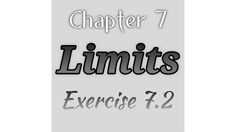 Limits Exercise 7.2 11th Commerce Maths 1 Maharashtra Board New Syllabus