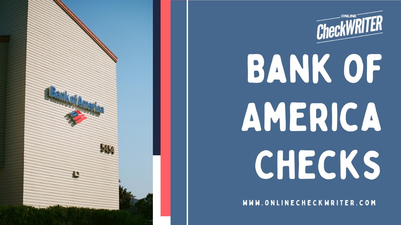 Bank Of America Checks OnlineCheckWriter YouTube