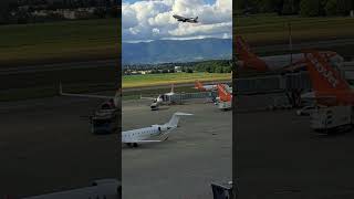 Impressionnant décollage de Austrian à Genève Cointrin Suisse #suisse #aviation