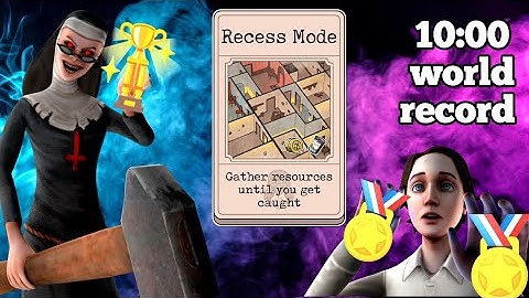 evil nun Rush world record in recess mode 10:00 but thanks to glitch 😅