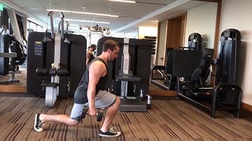Dumbbell Reverse Lunge to Biceps Curl