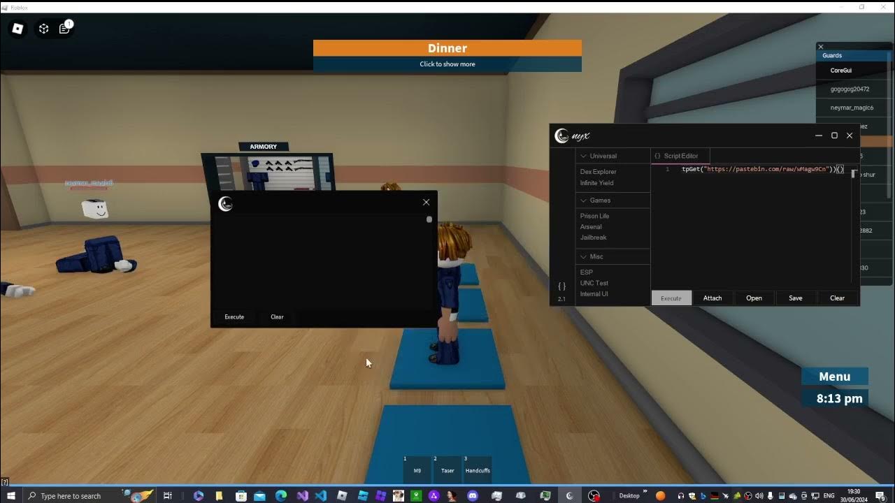 Roblox script executor nyx sneak peeks youtube
