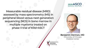 MRD assessed by mass spectrometry versus NGS in bone marrow in myeloma pts treated with KRd+ASCT
