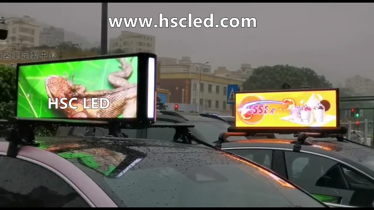 Transparentes Auto-Heckfenster-LED-Display für Werbung - HSCLED