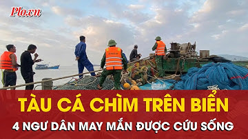Tàu cá TP.HCM chìm trên biển Quảng Trị, 4 ngư dân may mắn được cứu sống - PLO