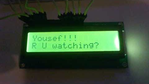 HD44780 liquid crystal display test