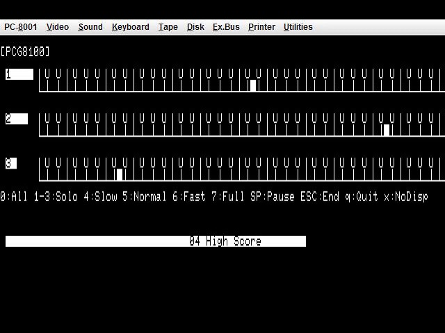 PC-8001でDigDug（全21曲）(要PCG8100、PasocomMiniでもOK) (1982