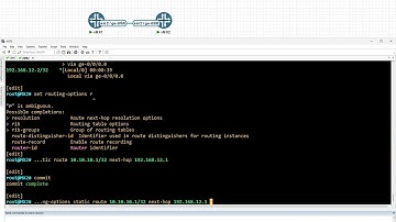 Juniper Junos Creating an aggregate static route using the Generate Route Command.