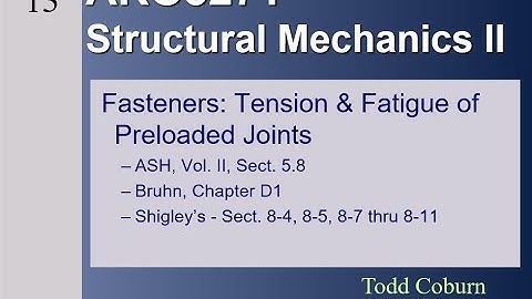 Aero Strength II: L-13 Fasteners - Fatigue