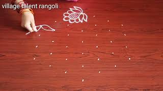 easy flower rangoli designs for compititions |sukravaram muggulu series 2|kolams for diwali fest