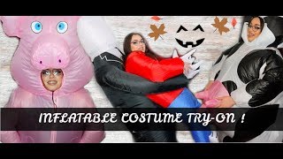 Trying On Inflatable Costumes Brenda Zamora