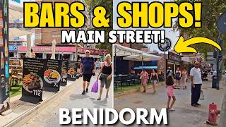 Benidorm: Popular Bars, Shops, Hotels & More! 😲🍺┃Main Street Walking Tour