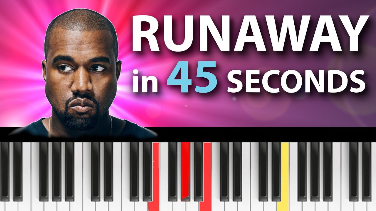 Play Runaway by Kanye West in 45 SECONDS! - Piano Tutorial - YouTube