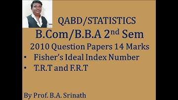 Index Number - QABD/Statistics - for B.Com/BBA/11th Std By Srinath Sir
