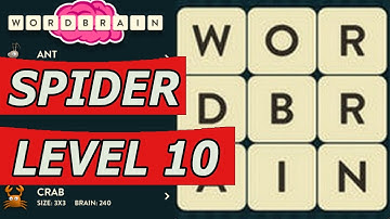 WordBrain Spider Level 10 Answer (Android/IOS)