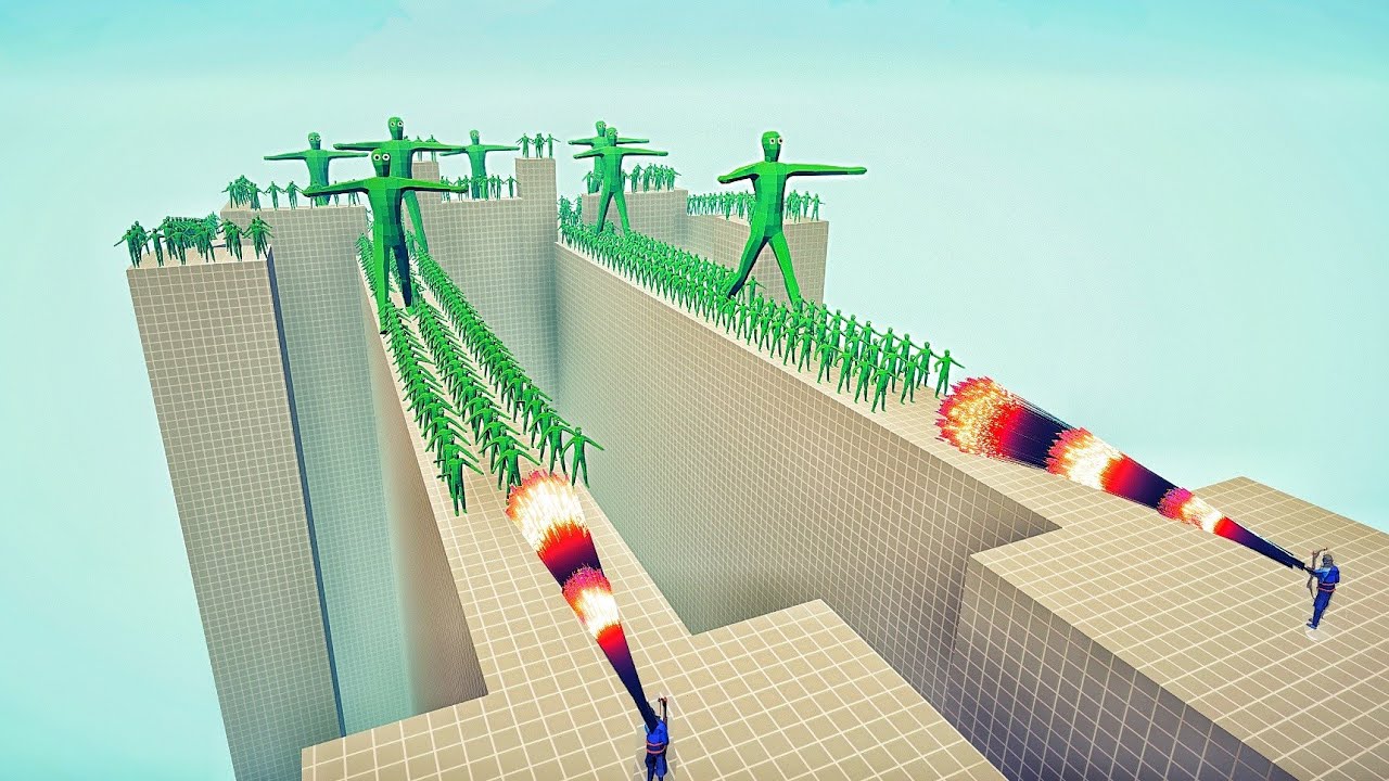 100x ZOMBIE + GIANTS vs 2x EVERY GOD -  Totally Accurate Battle Simulator TABS