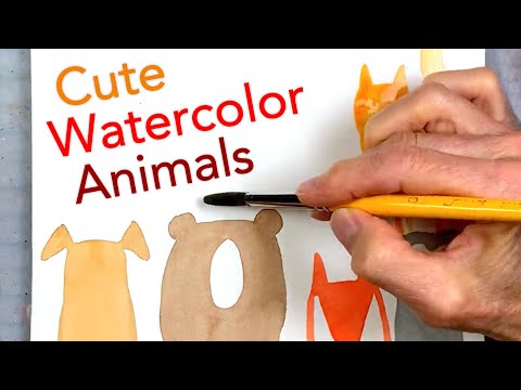 Cute Watercolor Animals