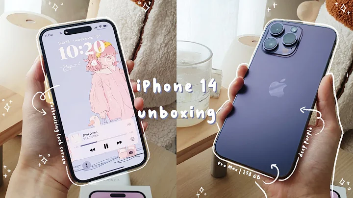 ✨📦 iPhone 14 Pro Max Purple | AESTHETIC unboxing + customisations 💜