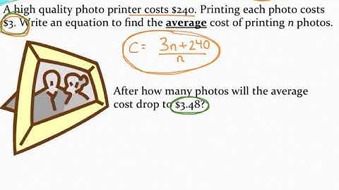 Finding an average cost using rational functions