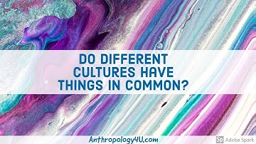 Do Different Cultures Have Things in Common?