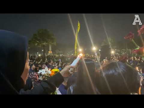 Vigil outside Malang Town Hall